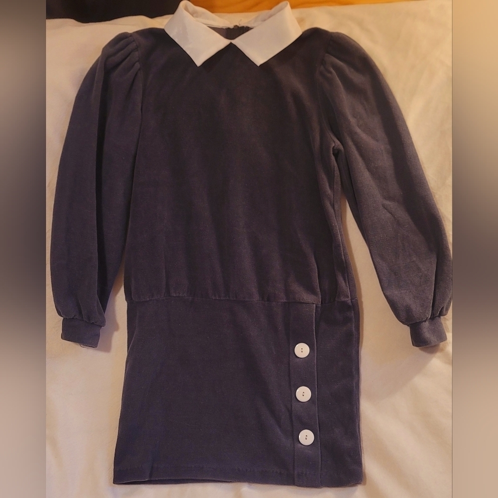 Vintage Diane‎ Von Furstenberg Girls Dress Sz10 80% Cotton, Collared Dress, Long